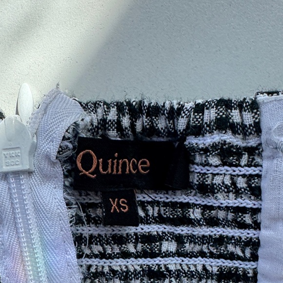 Quince Black & White Gingham Dress - Picture 2 of 10